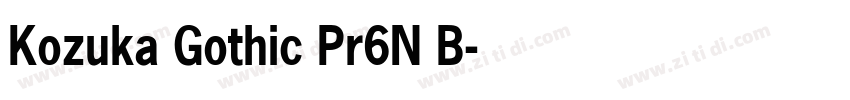 Kozuka Gothic Pr6N B字体转换